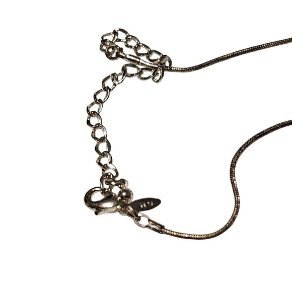 Avon Solitaire Cz Pendant Necklace Silver Tone Chain Jewelry Gift 2002 Box - Picture 3 of 5